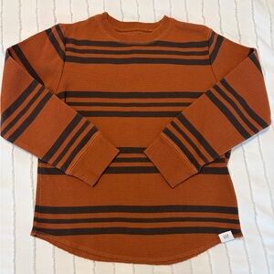 Baby GAP long sleeve shirt Rust and Black Stripes size 5
